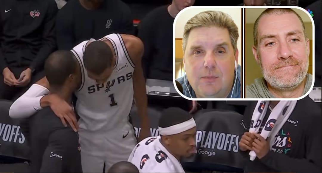 Brian Windhorst, Tim MacMahon accuse Victor Wembanyama of staging viral moment following ejection - Yahoo Sports
