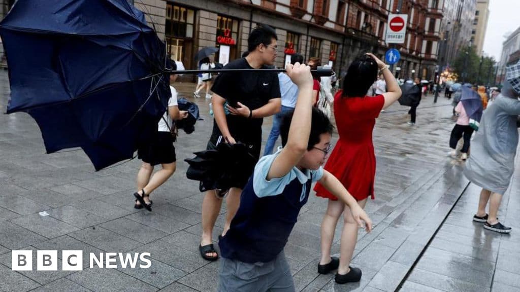 Typhoon Dolphin: China evacuates more than 1 million people as massive storm arrives - BBC