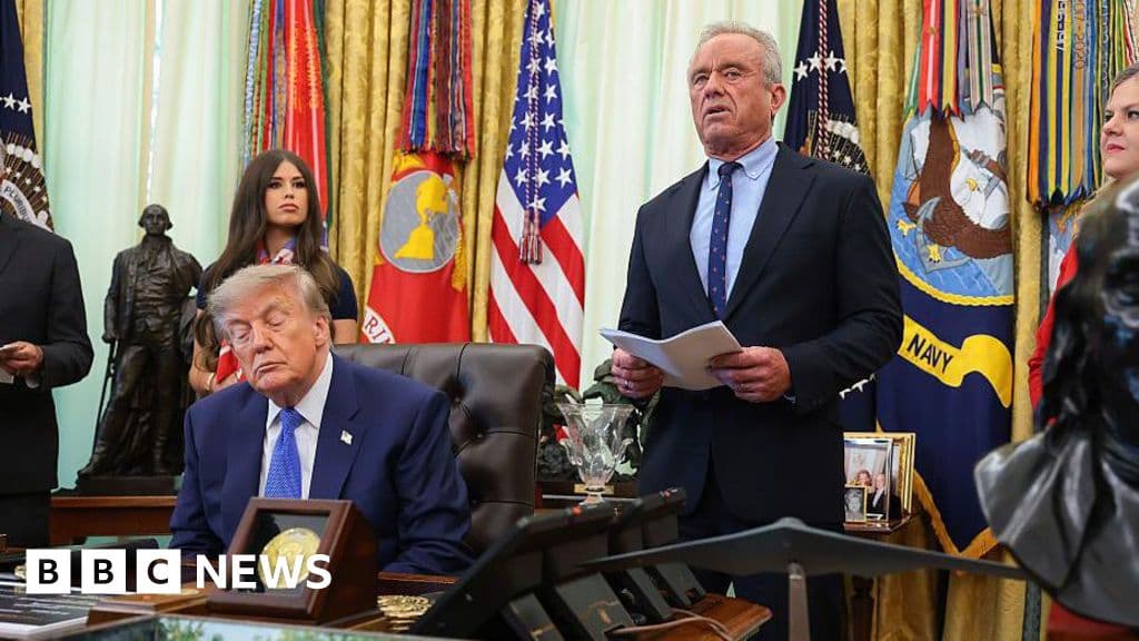 Trump signs order to limit childhood vaccines and split MMR shots - BBC