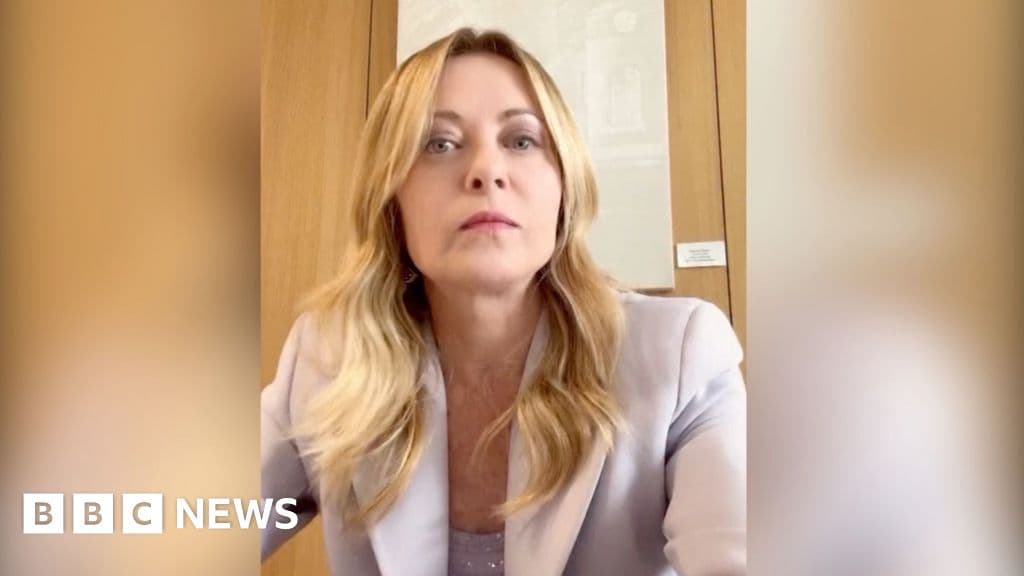 Italy's Meloni says Trump 'made up' story that she 'begged' him for photo at G7 - BBC