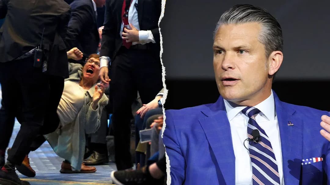 Foul-mouthed anti-war protesters repeatedly derail Hegseth's remarks at Army event in DC - Fox News