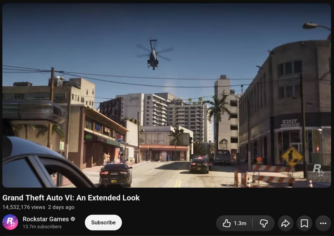 GTA VI Extended Gameplay Preview Attracted Over 4 Million Live Viewers - TechPowerUp